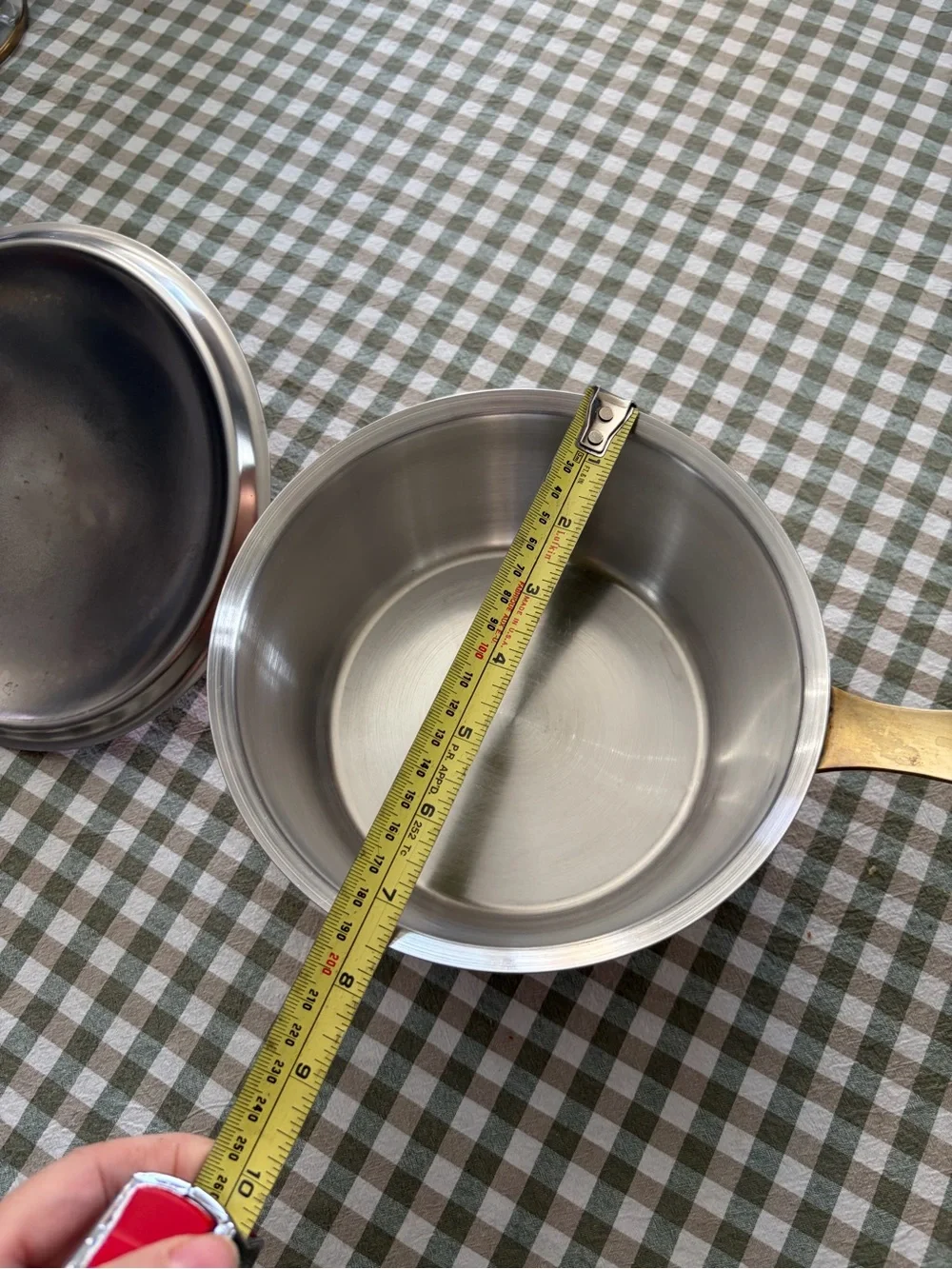 Copper-Finish Saucepan with Brass Handle - Copper Color - Spartan